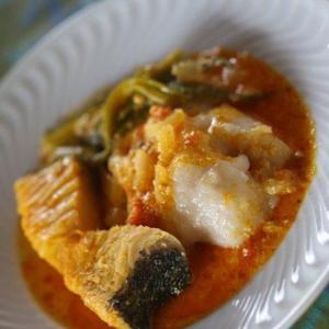 Cassava Flour Porridge and Roasted Cod